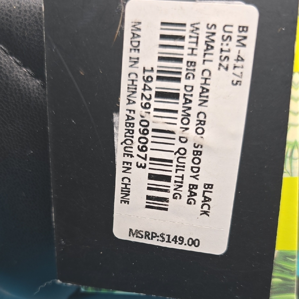 Badgley Mischka Black Quilted Crossbody with Gold Chain - Picture 2 of 5